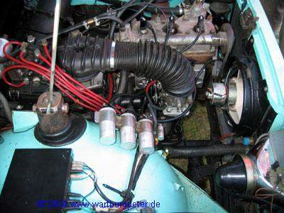 2-Takt-Wartburgmotor mit Einspritzanlage vom Golf